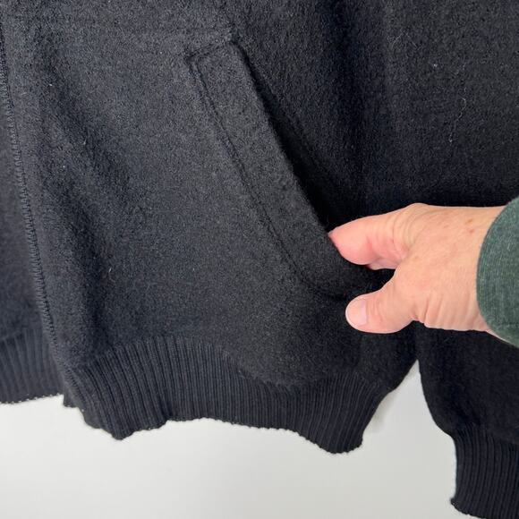 Vermont Country Store boiled wool bomber sweater/jacket - Picture 3 of 10